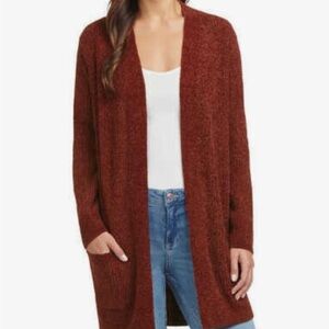 NWT Incredibly Soft Search for Sanity Rust Open-Front Cardigan Sweater
